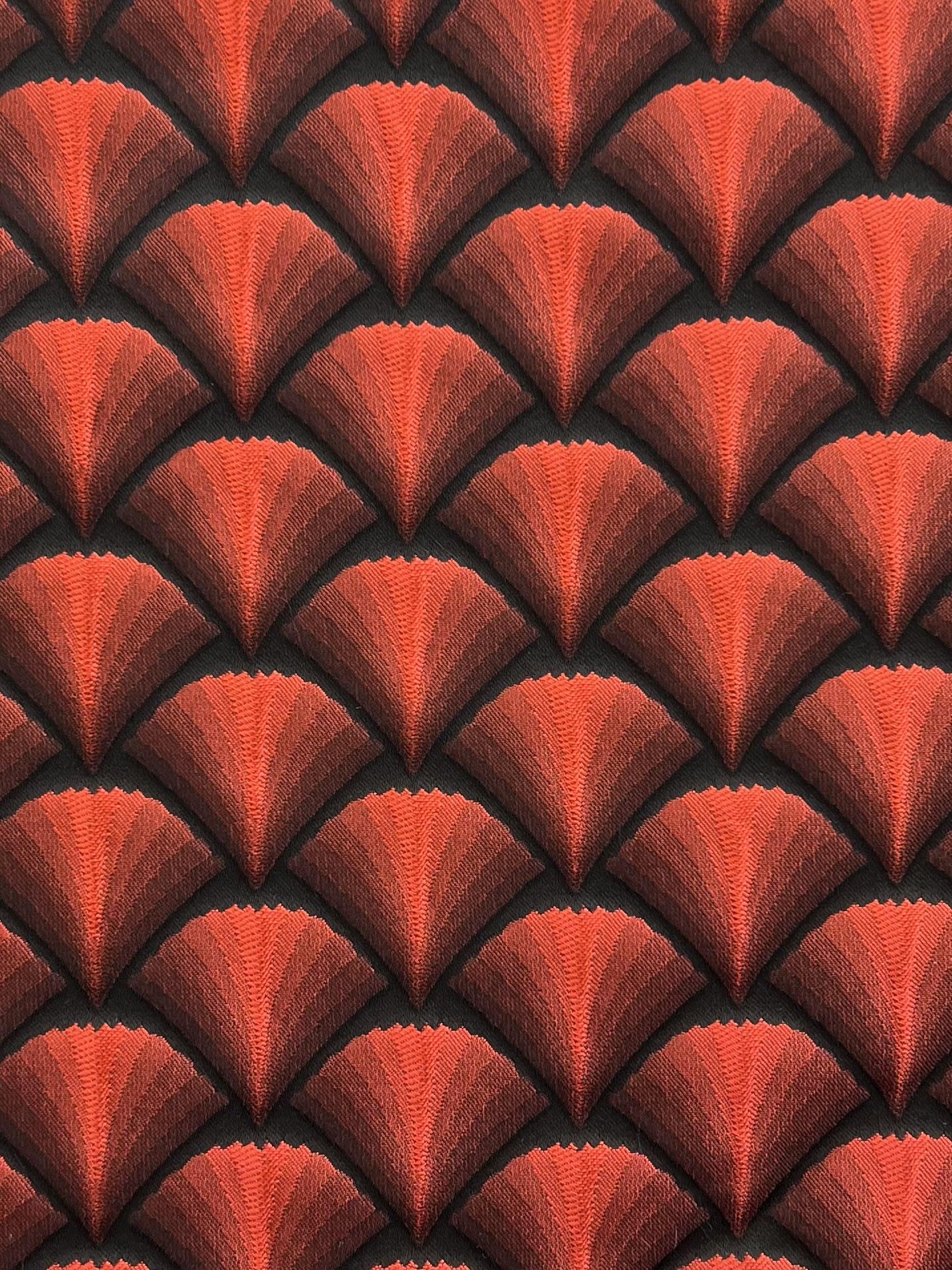 Metallic Jacquard in Red Black