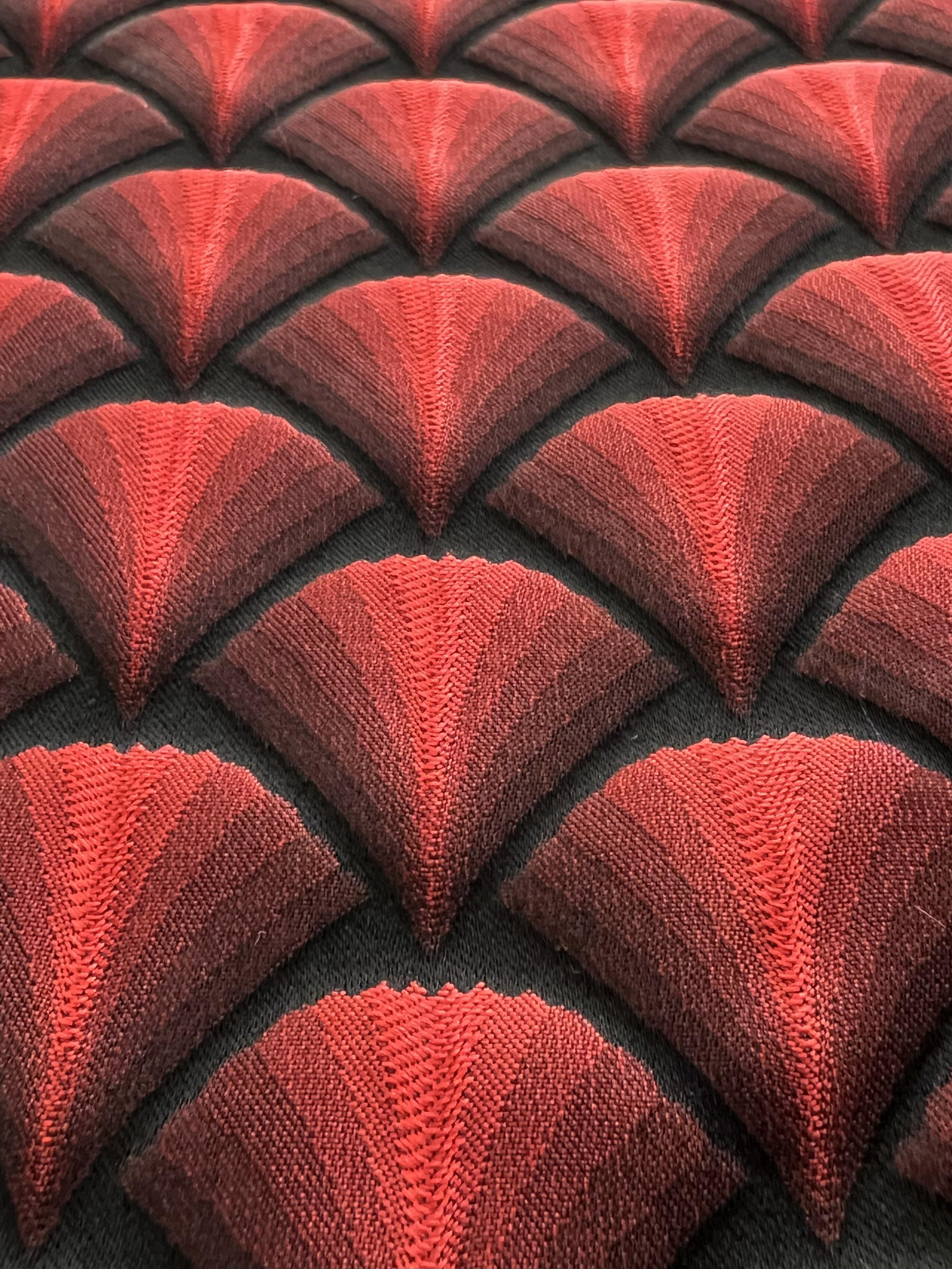 Metallic Jacquard in Red Black