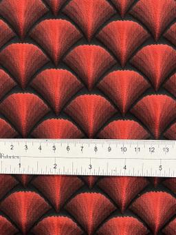 Metallic Jacquard in Red Black