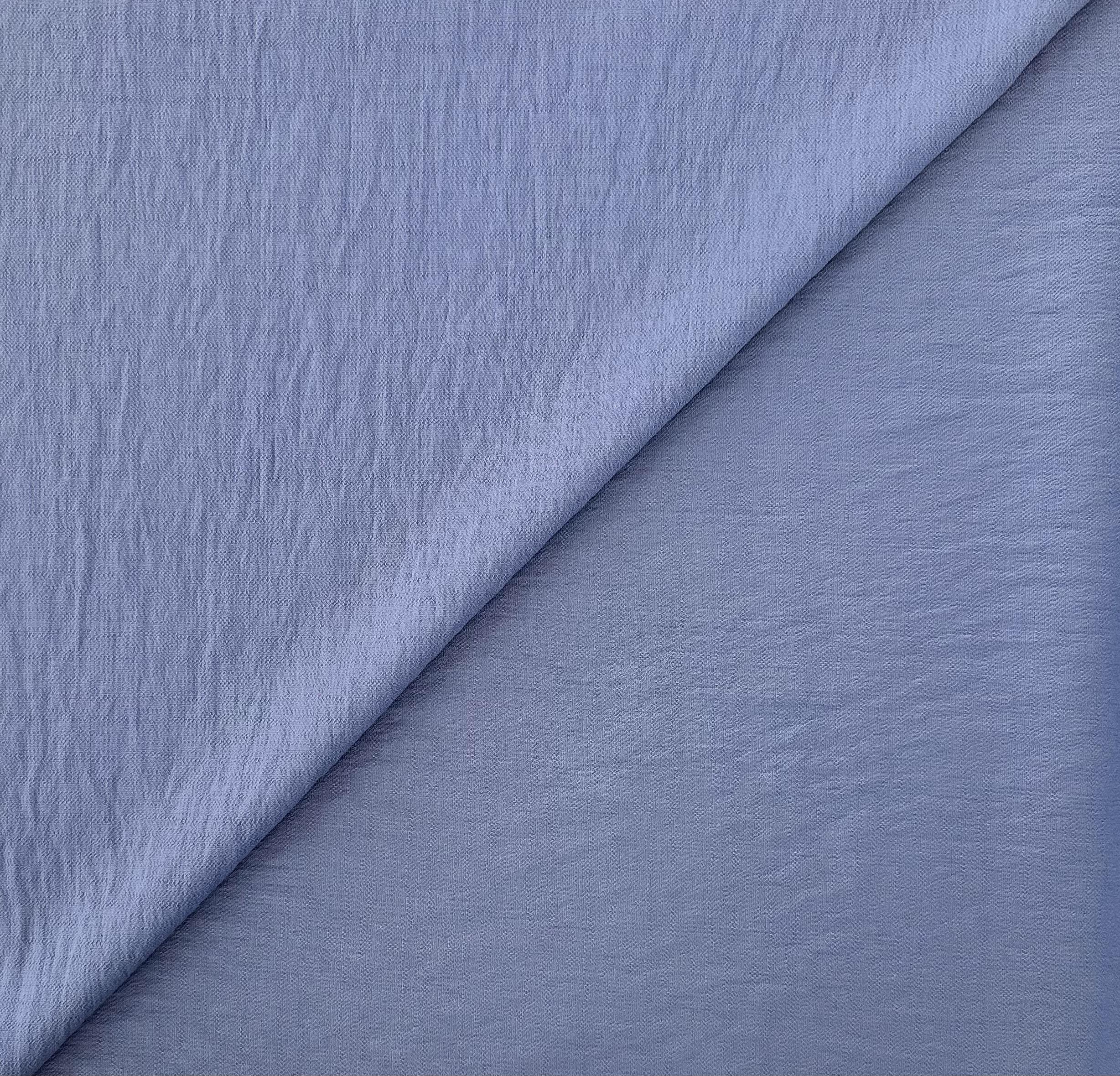 Rayon Nylon Textured Crepe in Cornflower