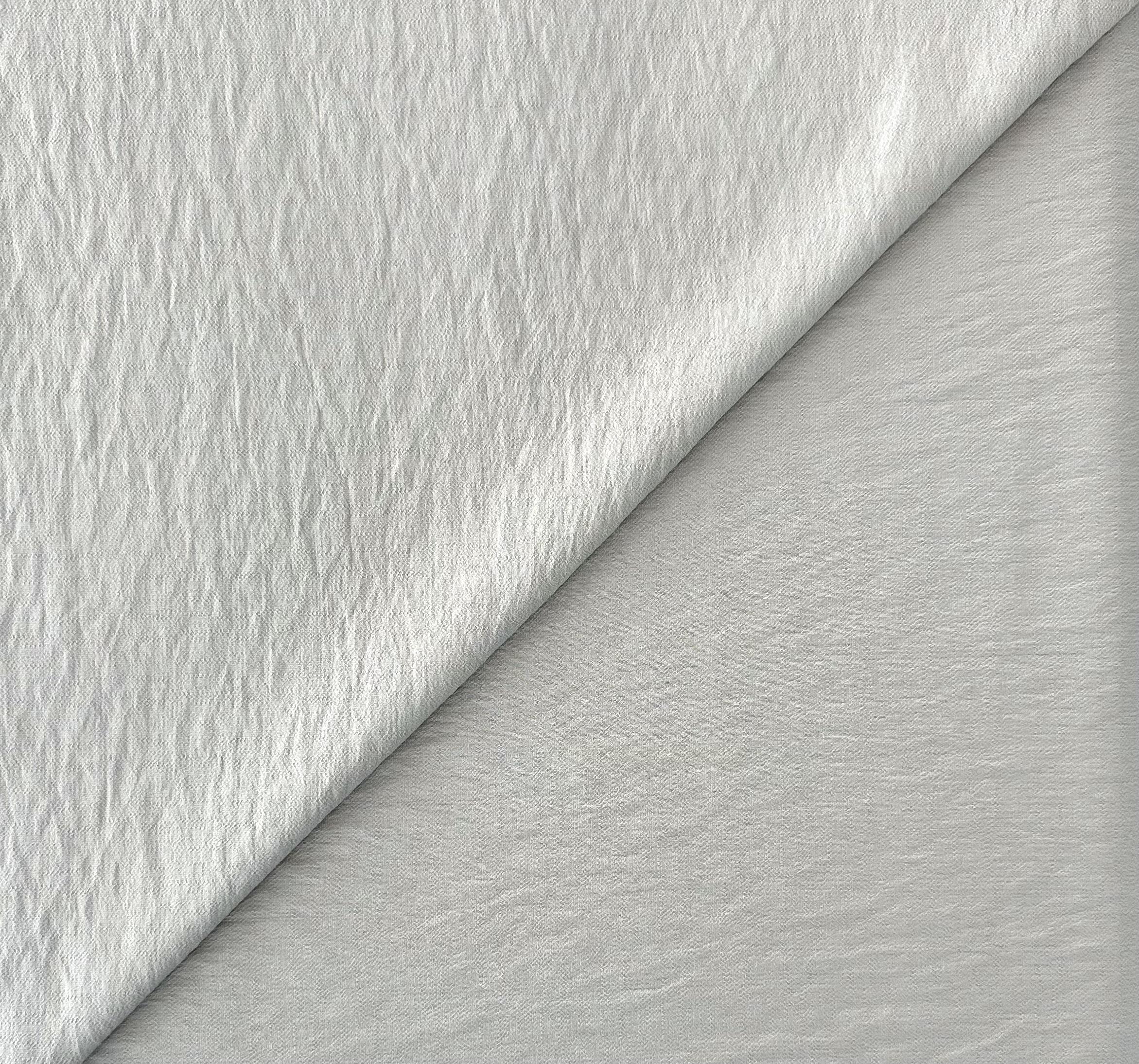 Rayon Nylon Textured Crepe in Silver Grey