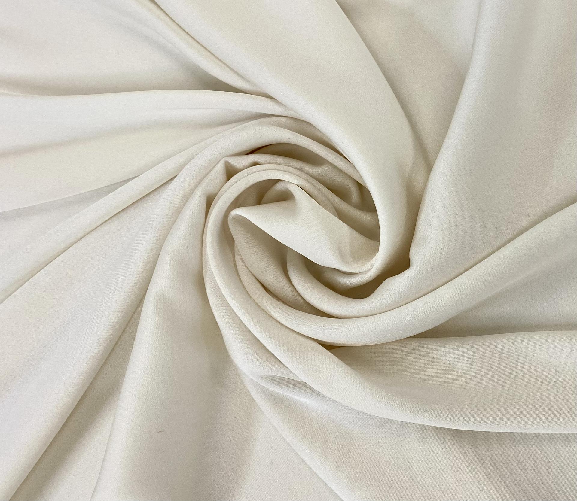 Polyester Satin Georgette in Ivory