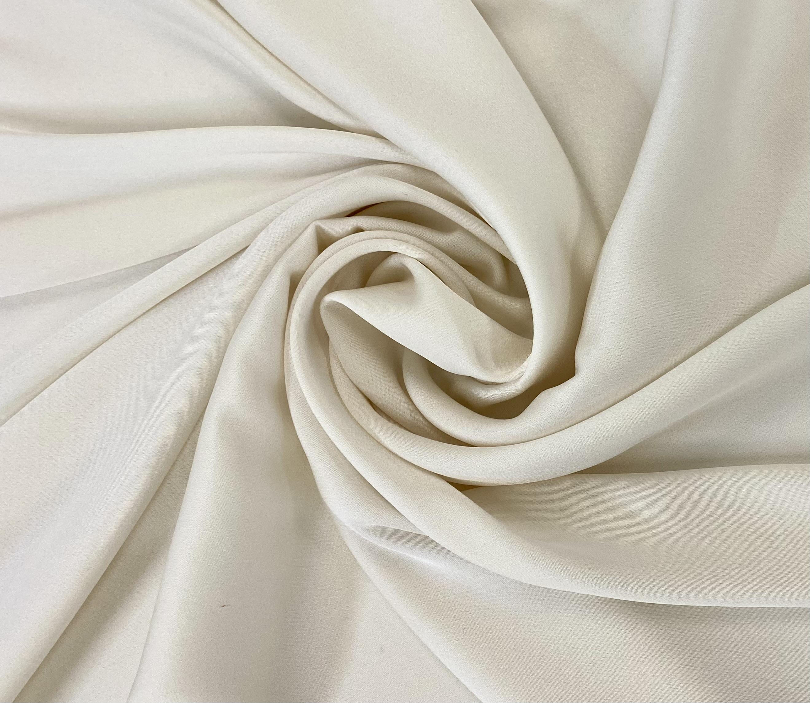 Polyester Satin Georgette in Ivory