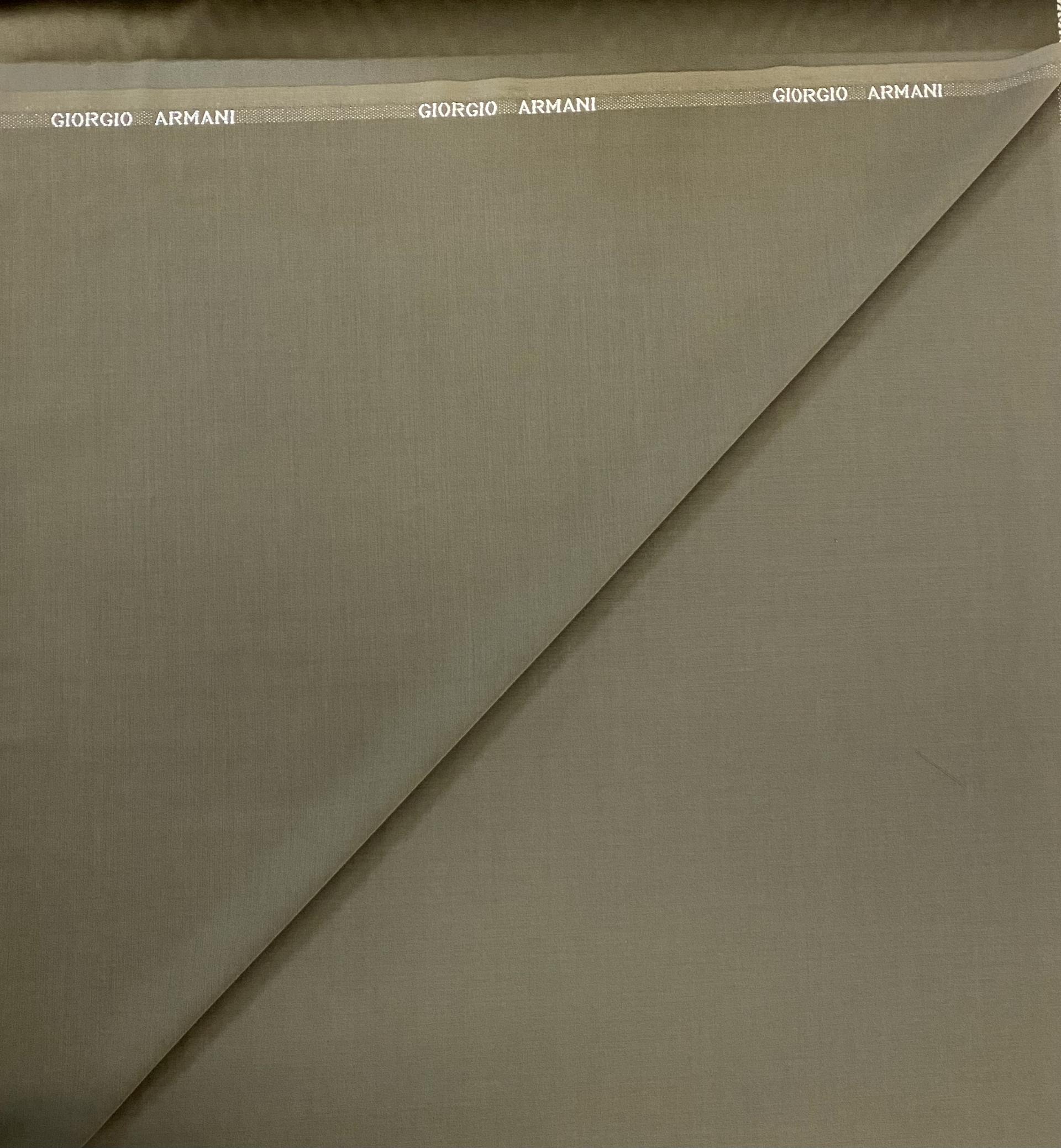 Italian Wool Satin Faille in Moss