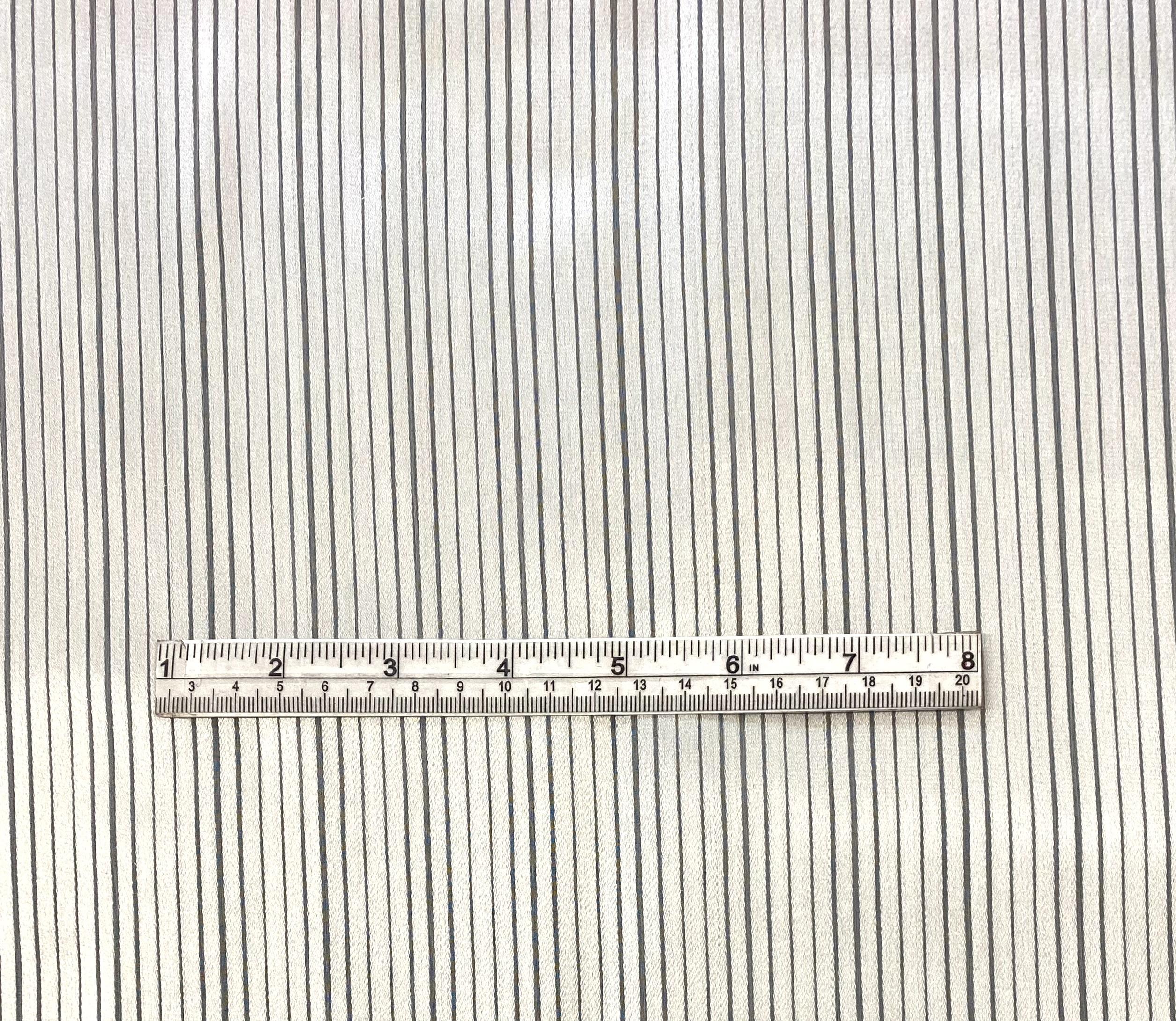 Made in Italy Satined Stripes Silk Chiffon