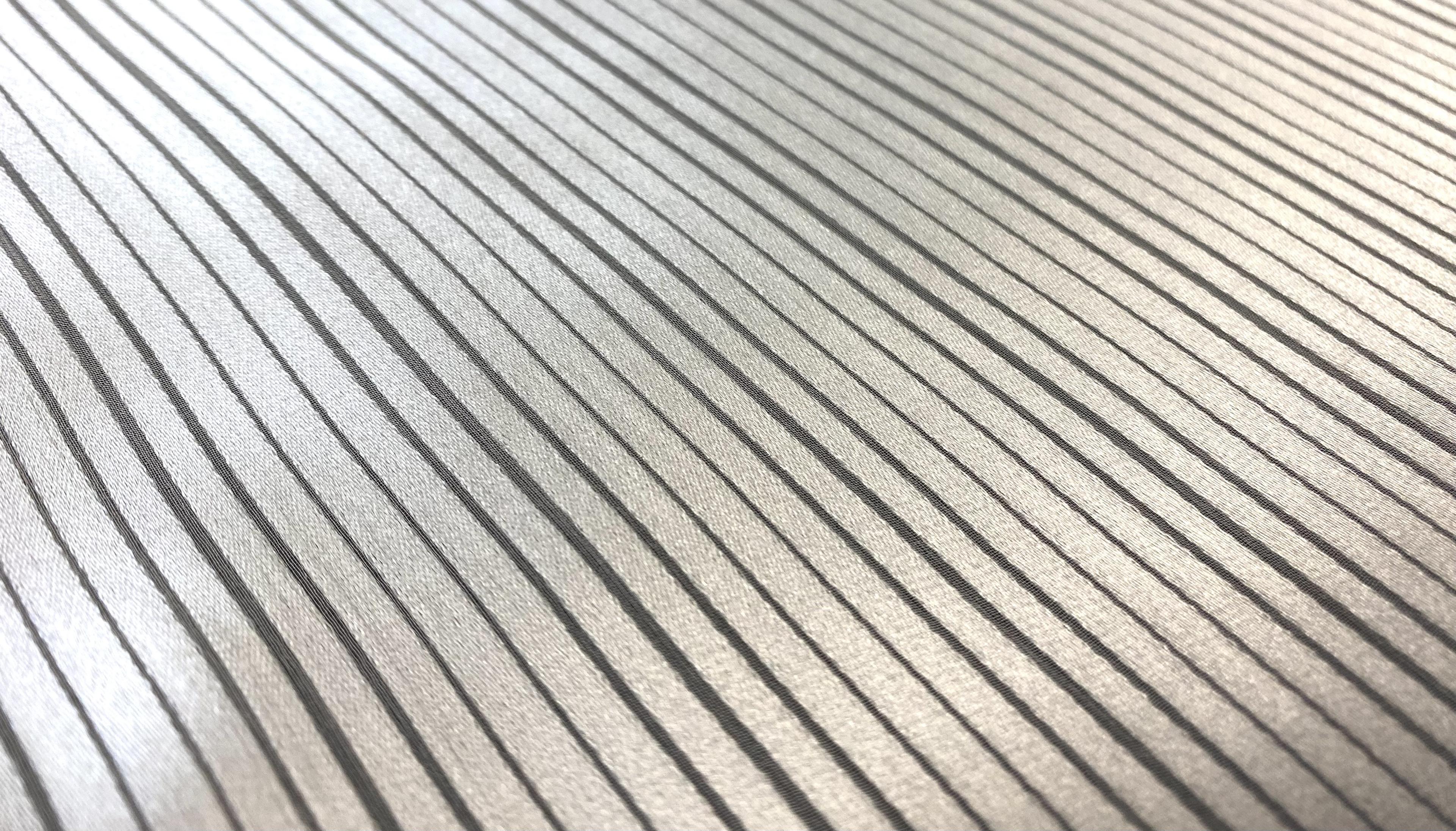 Made in Italy Satined Stripes Silk Chiffon