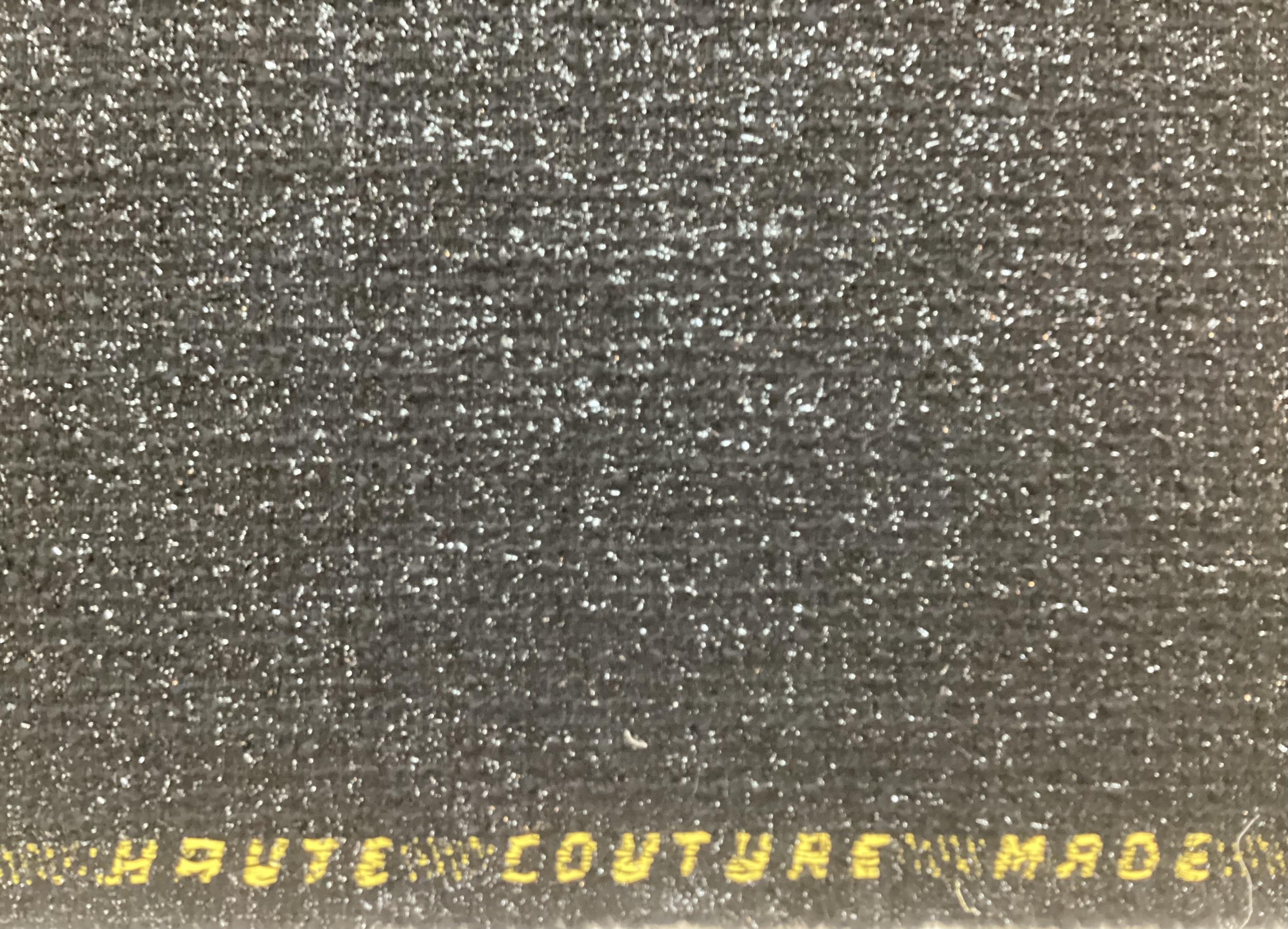 Italian Wool Nylon Lurex Tweed in Black