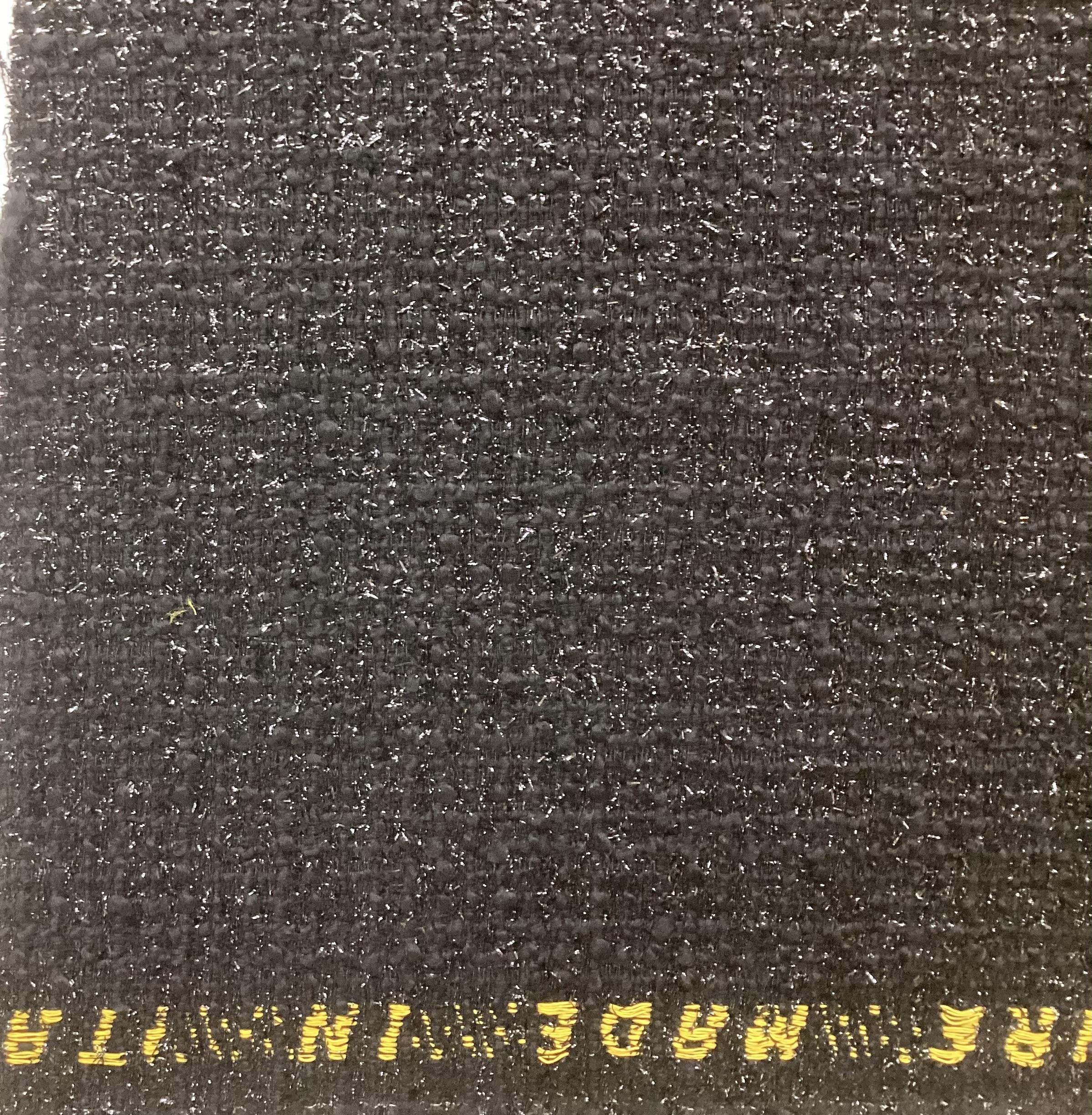 Italian Wool Nylon Lurex Tweed in Black