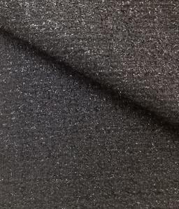 Italian Wool Nylon Lurex Tweed in Black