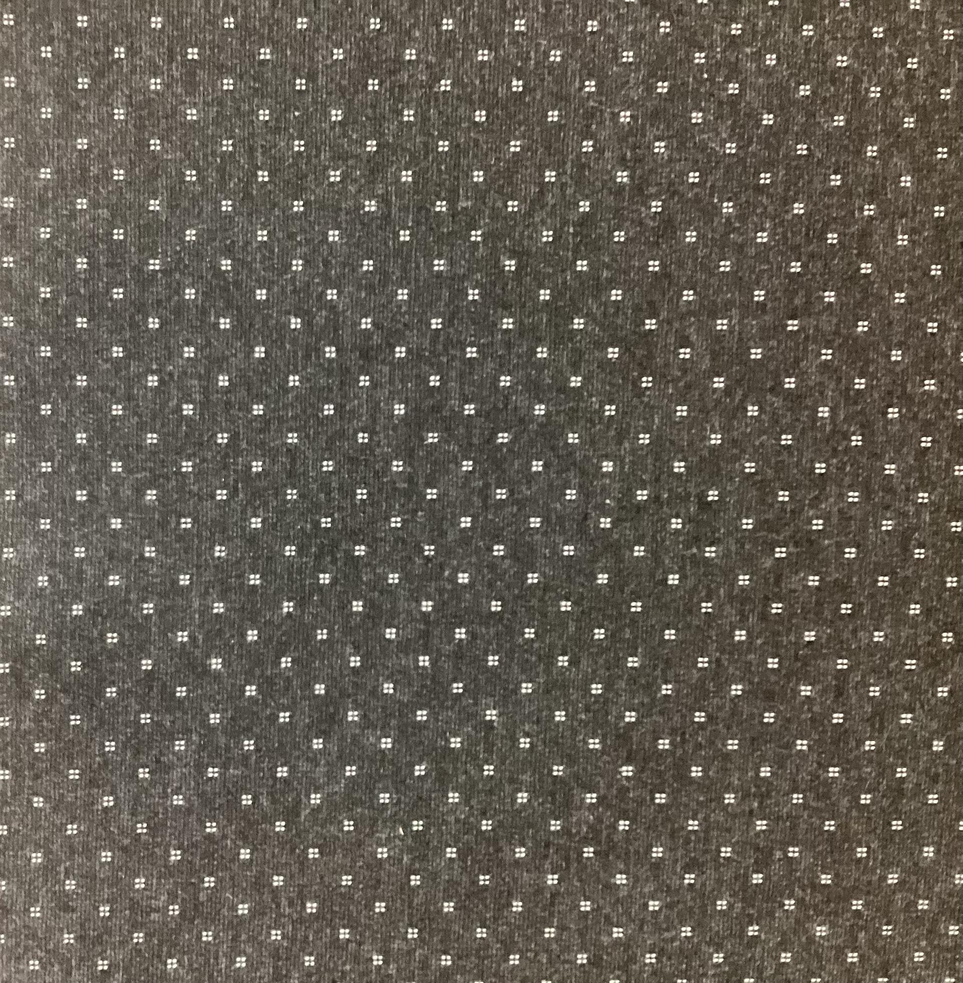 Ponte Knit With Lycra Dobby Pattern In Charcoal & White 