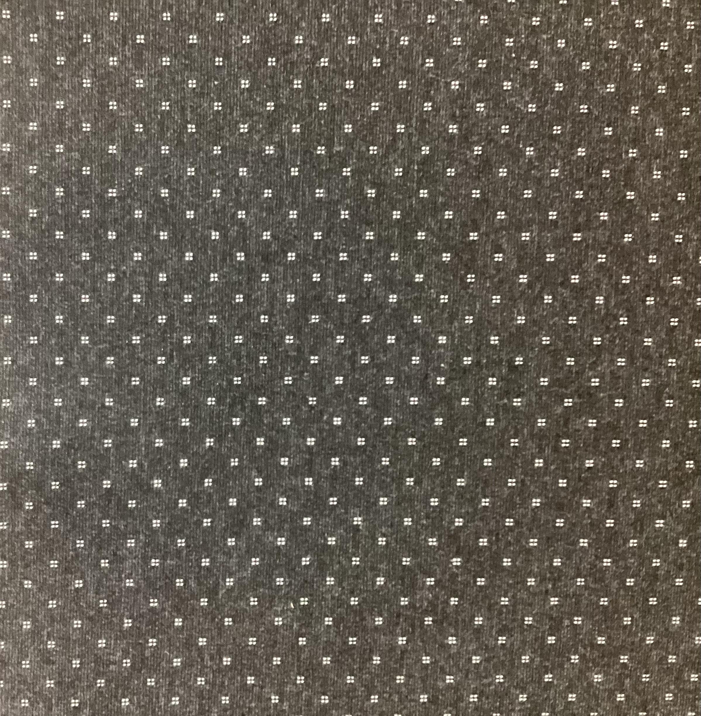 Ponte Knit With Lycra Dobby Pattern In Charcoal & White 