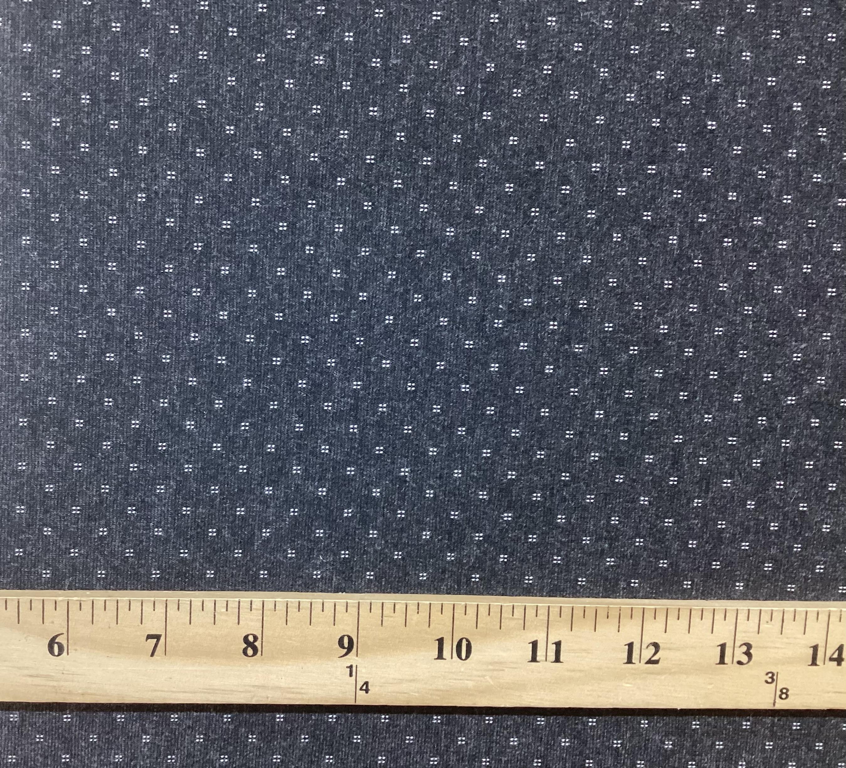 Ponte Knit With Lycra Dobby Pattern In Charcoal & White 