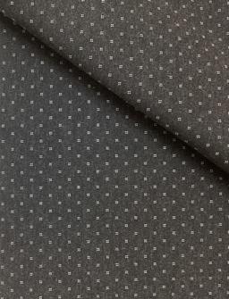 Ponte Knit With Lycra Dobby Pattern In Charcoal & White 