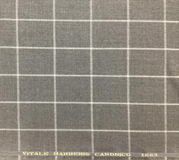 Italian Vitale Barberis Wool Windowpane in Charcoal