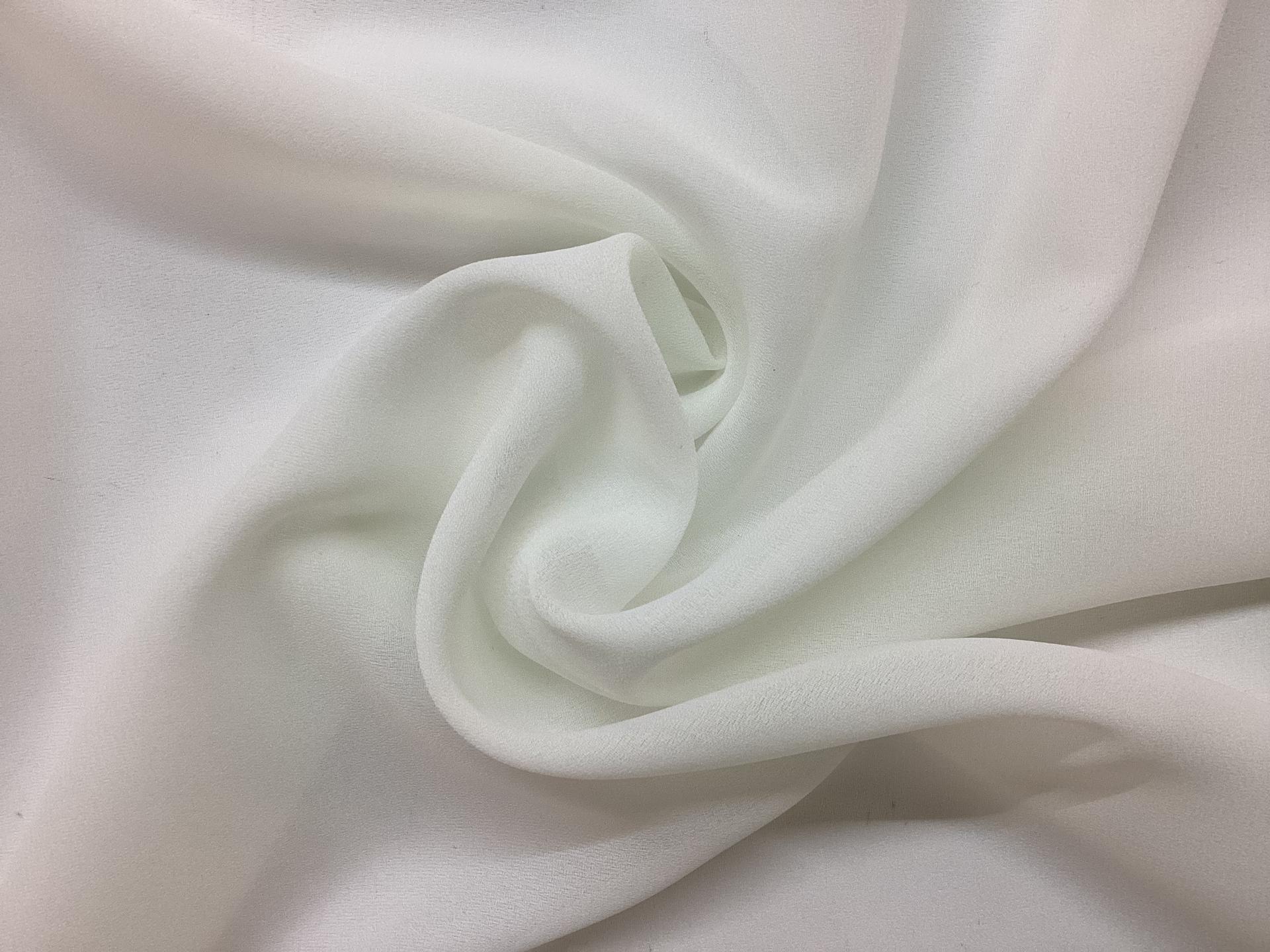 Polyester Double Georgette in Off White