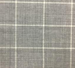 Made In Italy 100% Wool Tropical Plaid In Sliver Grey