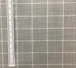 Made In Italy 100% Wool Tropical Plaid In Sliver Grey