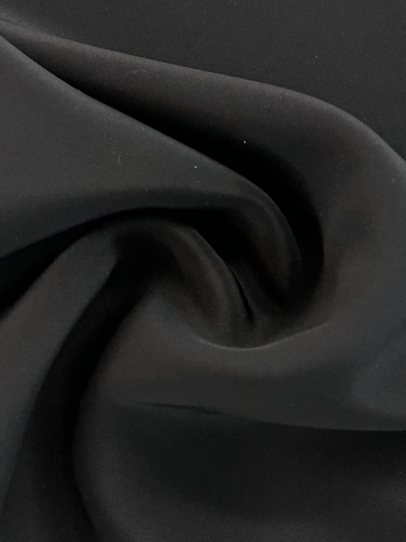 4 Ply Silk Crepé in Black Wide Width