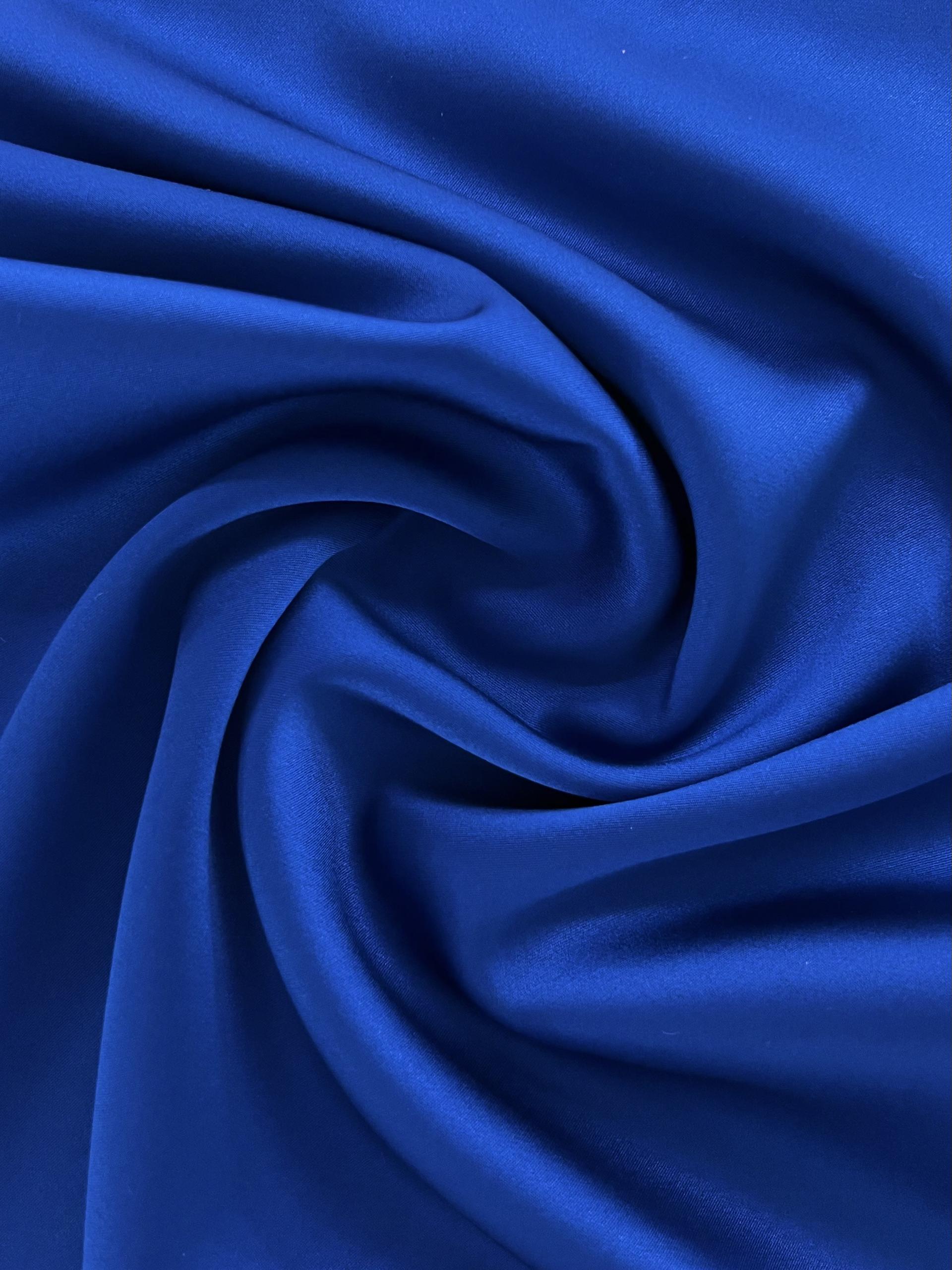 Stretch Silk Crepe Satin in Royal
