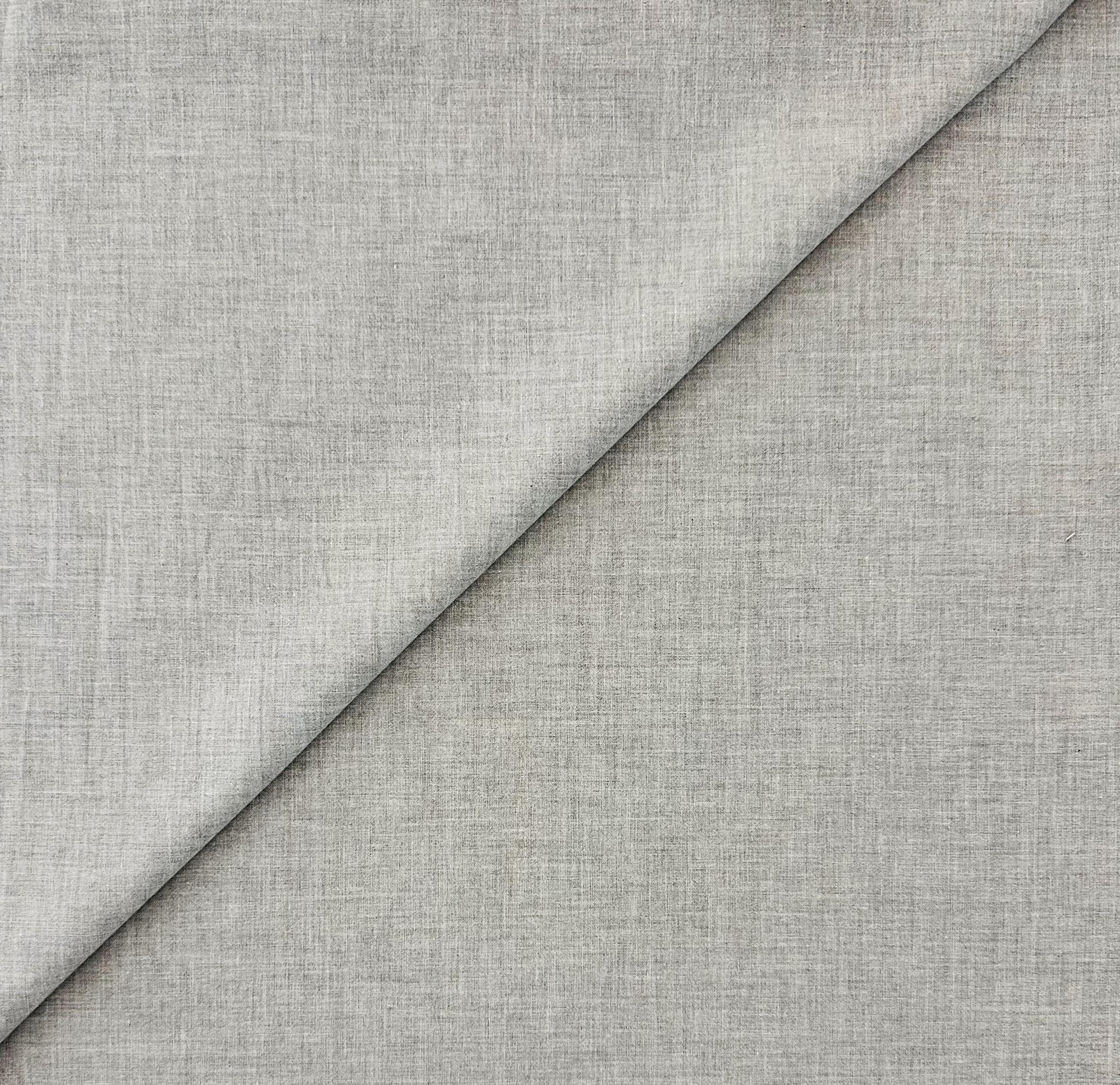 Imported Extrafine Cotton Flannel Shirting in Heather Grey