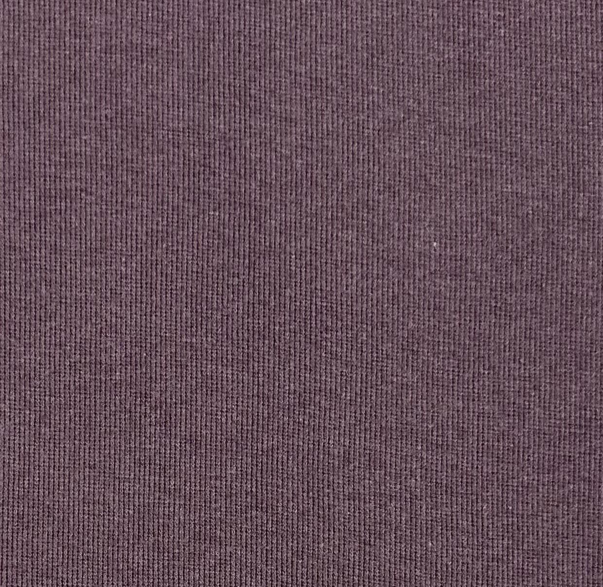 Bamboo Cotton Rib Knit in Grape