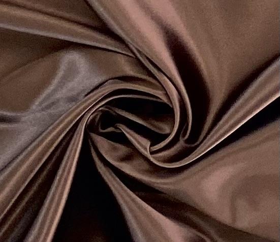 Italian Acetate Stretch Satin in Coffee