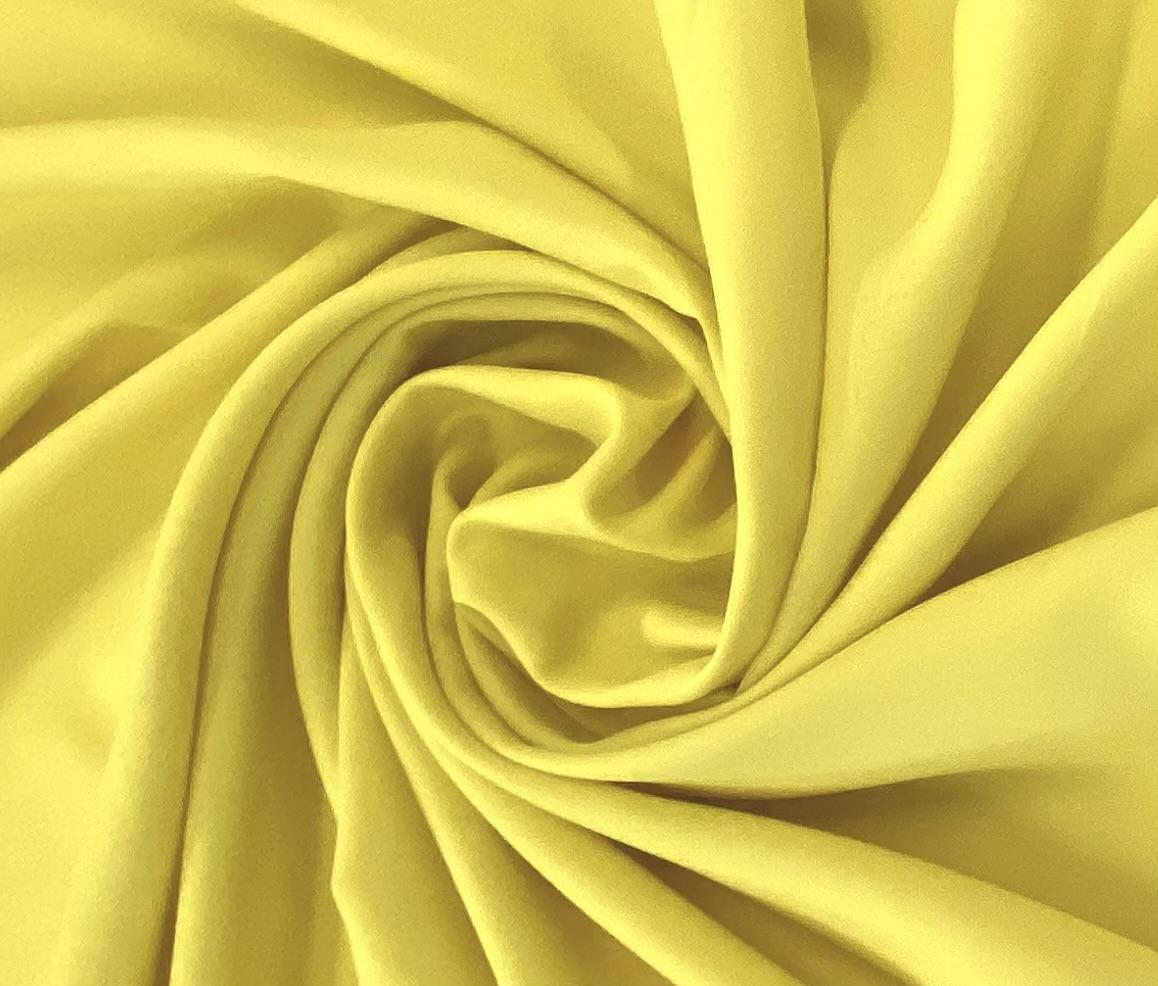 Pure Silk Broadcloth in Lemon Yellow