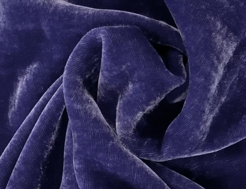 Silk and Rayon Velvet in Purple