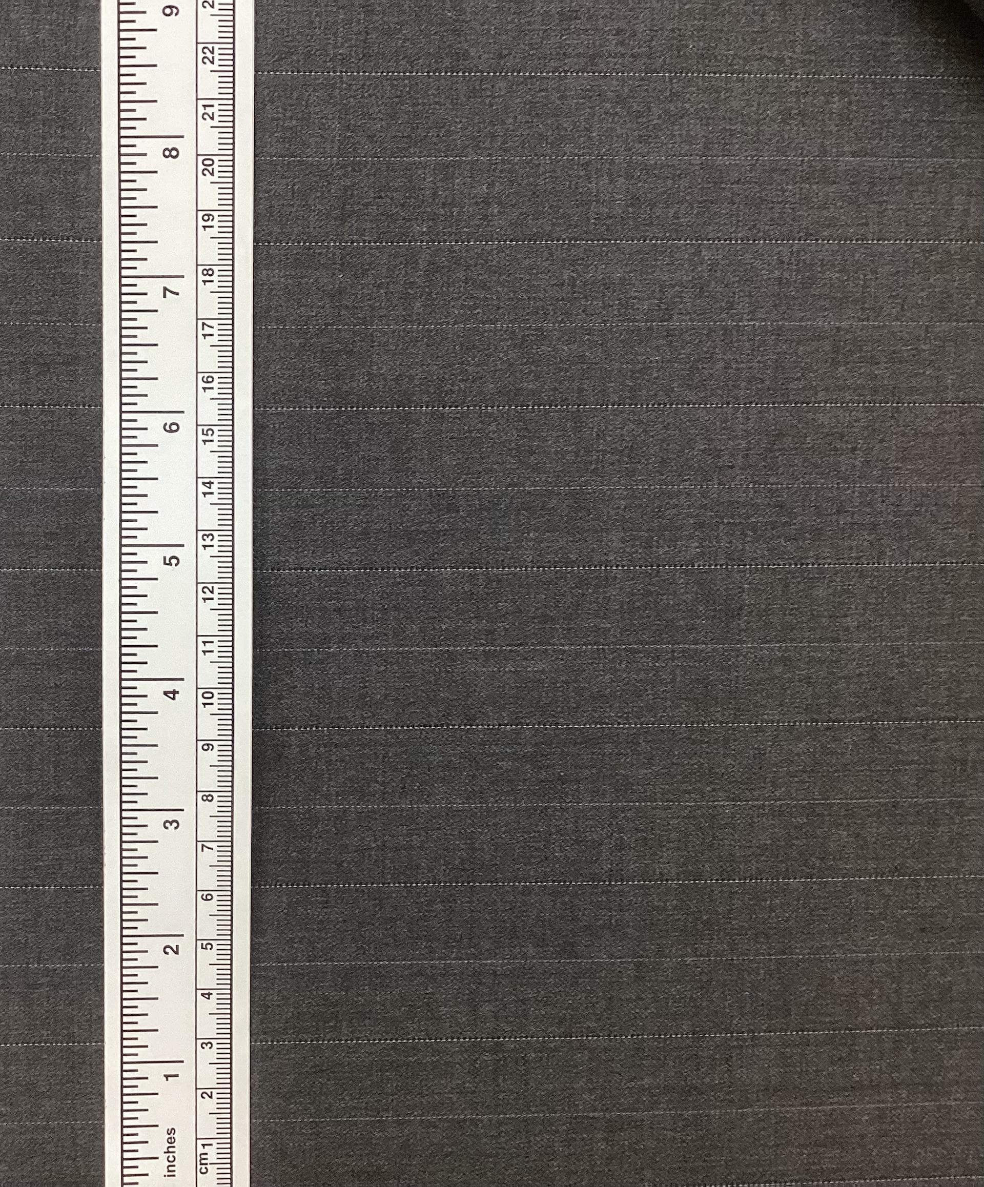 Made in Italy 100% Wool Pinstripe In Pearl Grey