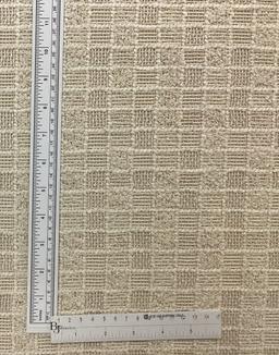 Cotton & Nylon Checkerboard Tweed In Chickpea