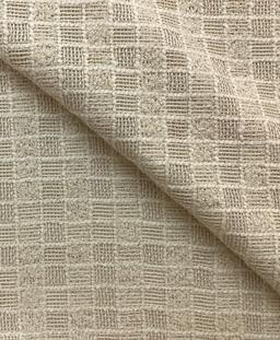 Cotton & Nylon Checkerboard Tweed In Chickpea