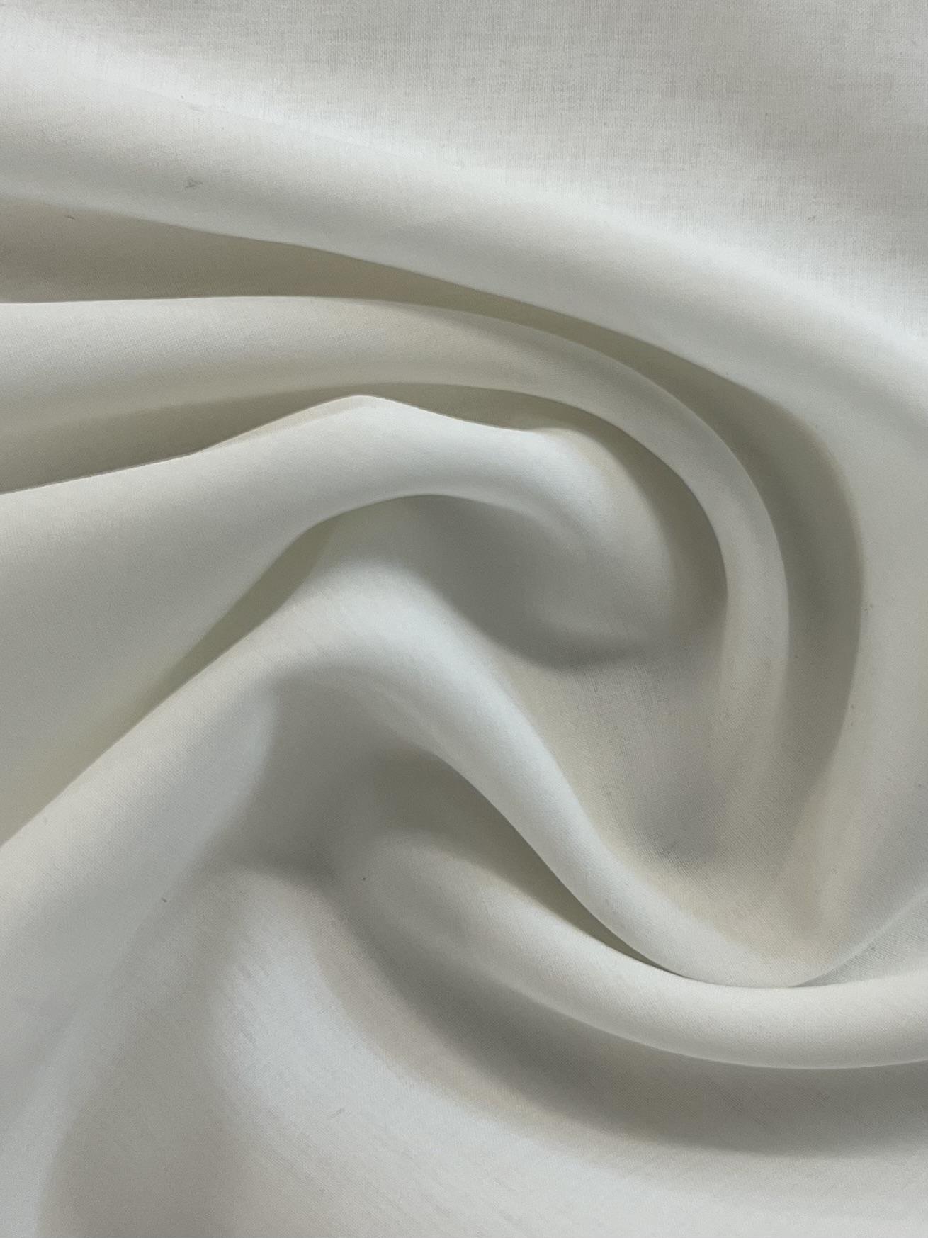 Japanese Polyester Gauze Chiffon in White 