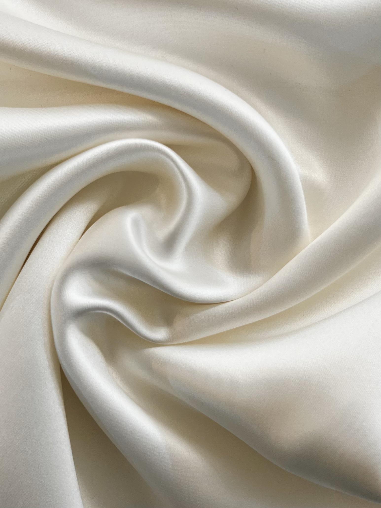 Couture Double Face Charmeuse in Warm White