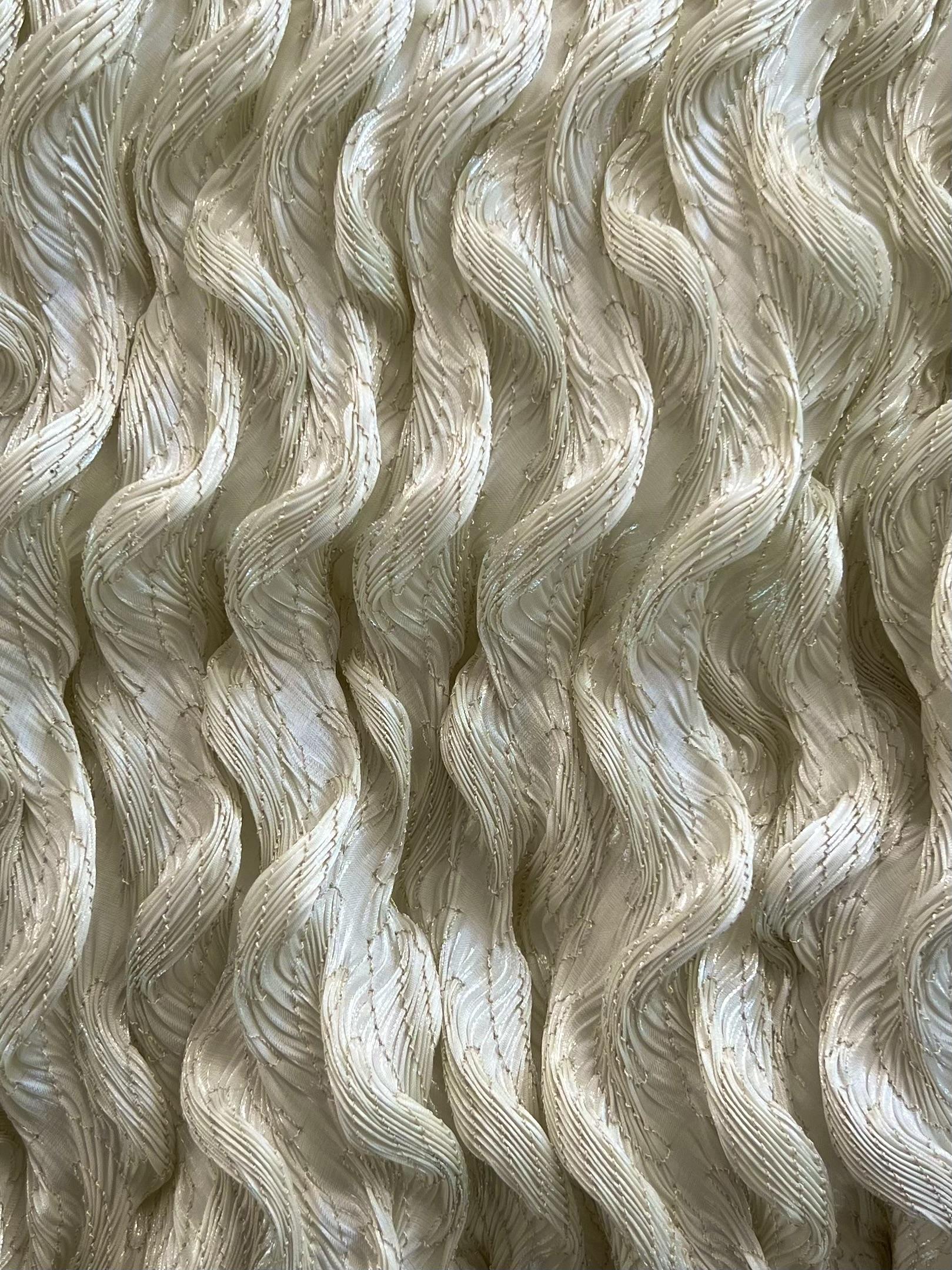 Novelty Polyester Liquid Organza Finger Wave