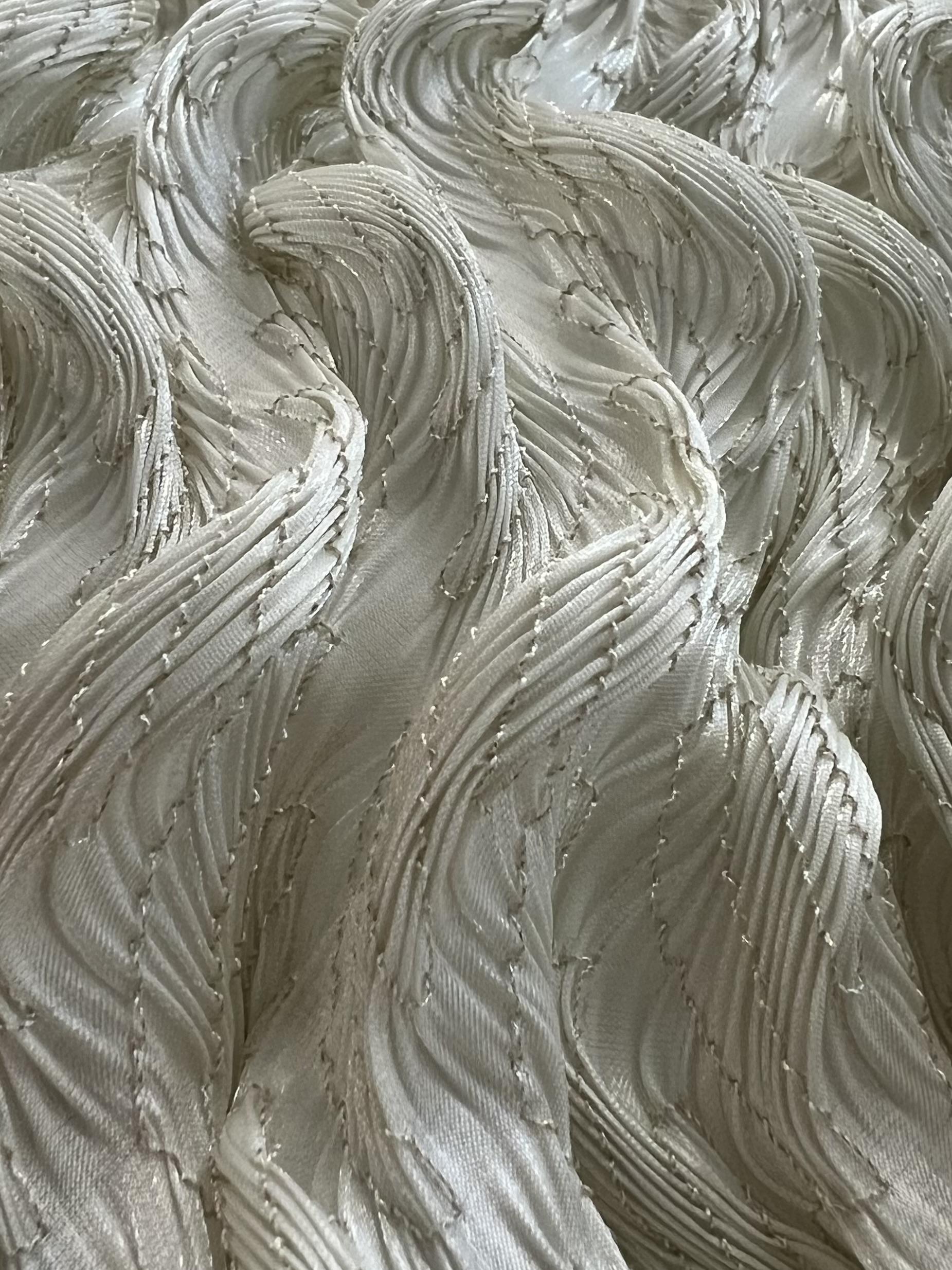 Novelty Polyester Liquid Organza Finger Wave