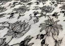 French Chantilly Lace in Black