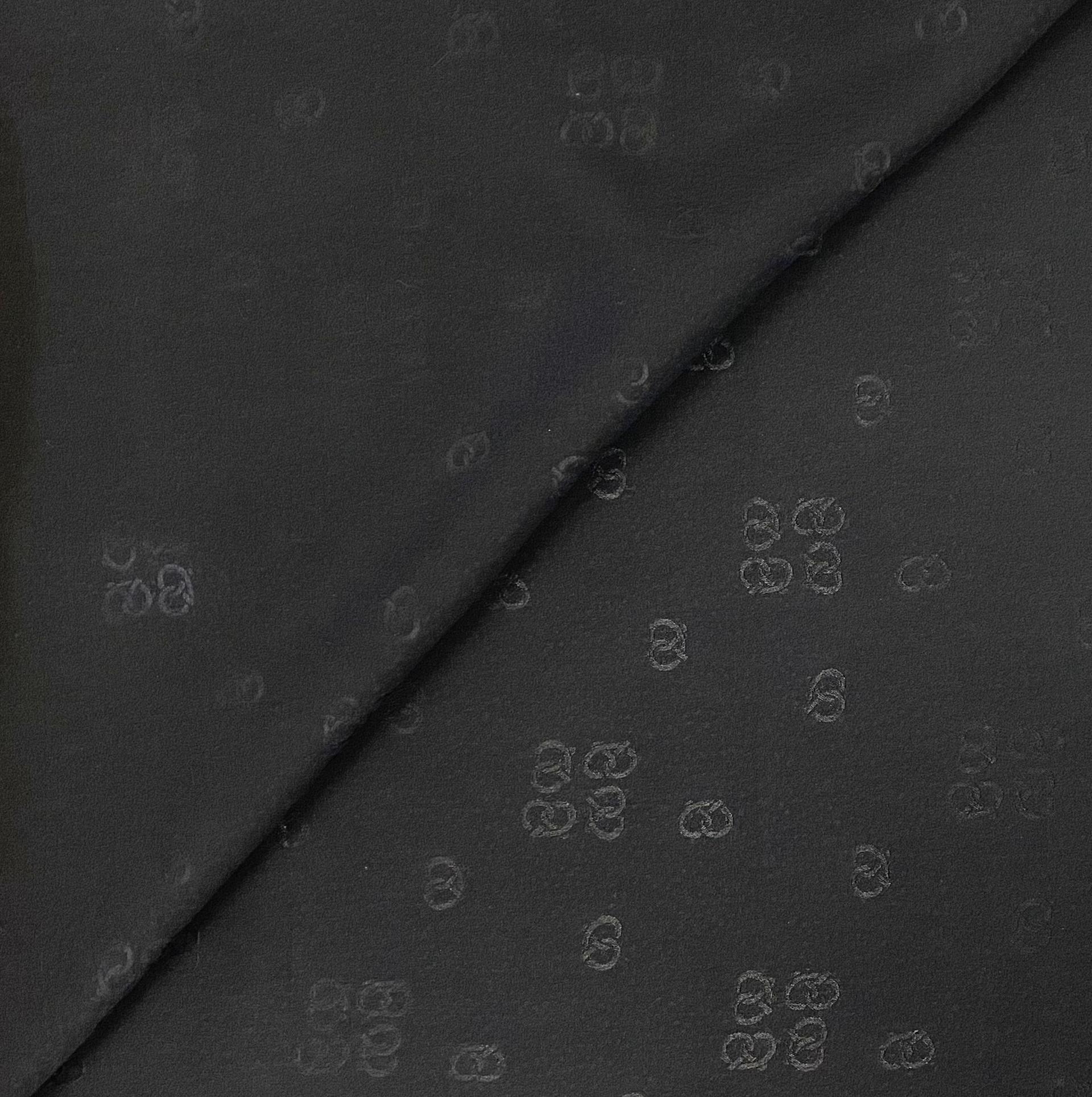 Vintage Silk Jacquard in Black