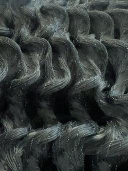 Novelty Polyester Liquid Organza Finger Wave in Black