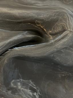Polyester Organza Onion Skin in Grey Diamond