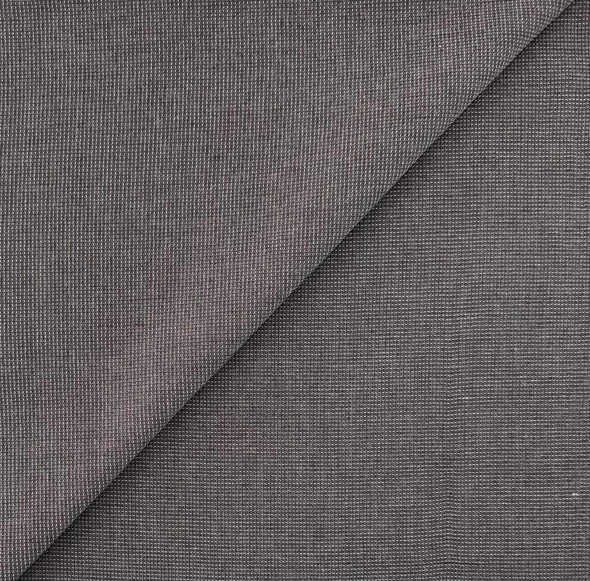 Sustainable Cotton Dobby Shirting in Coffee Navy