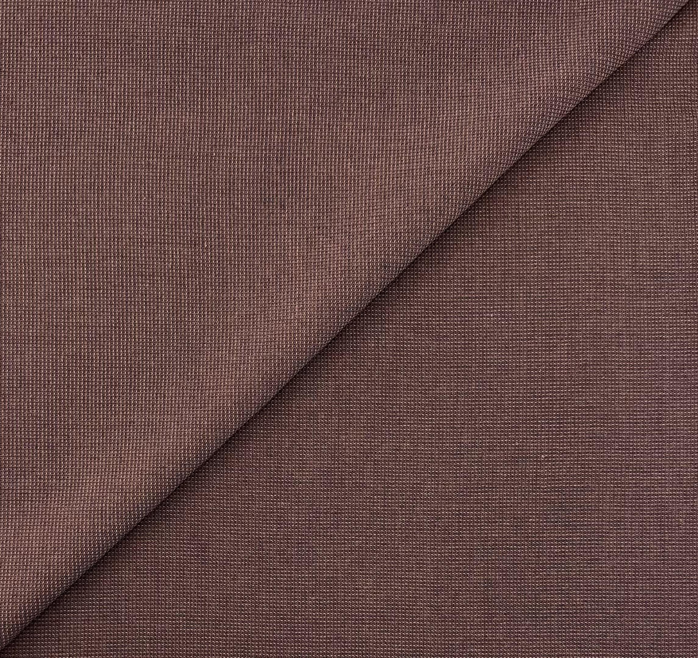 Sustainable Cotton Dobby Shirting in Rust Navy