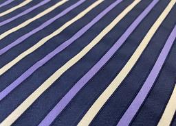 Made in Italy 100% Silk Satined Stripes Tie Brocade