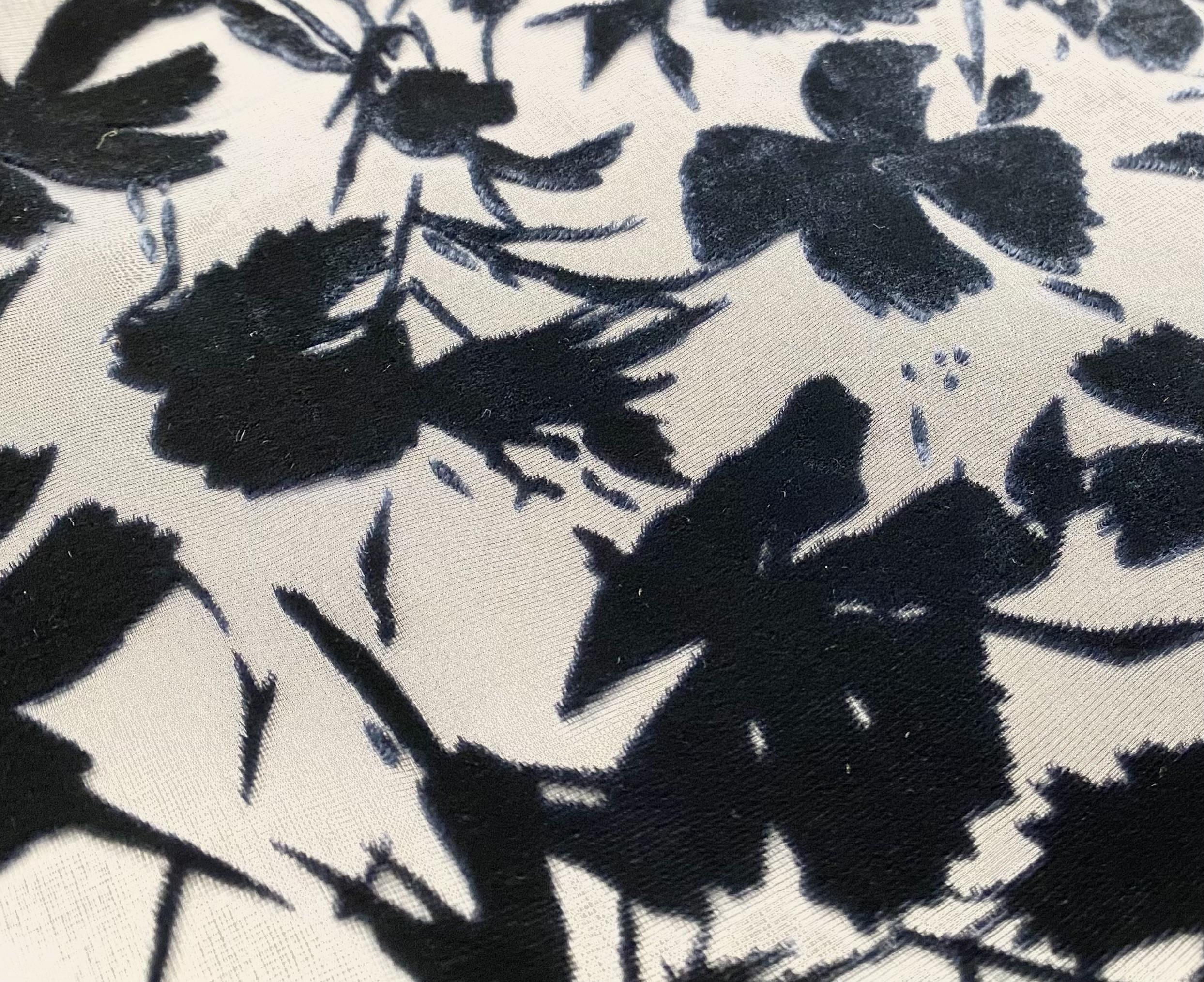 Cut Velvet Fabric in Warehouse