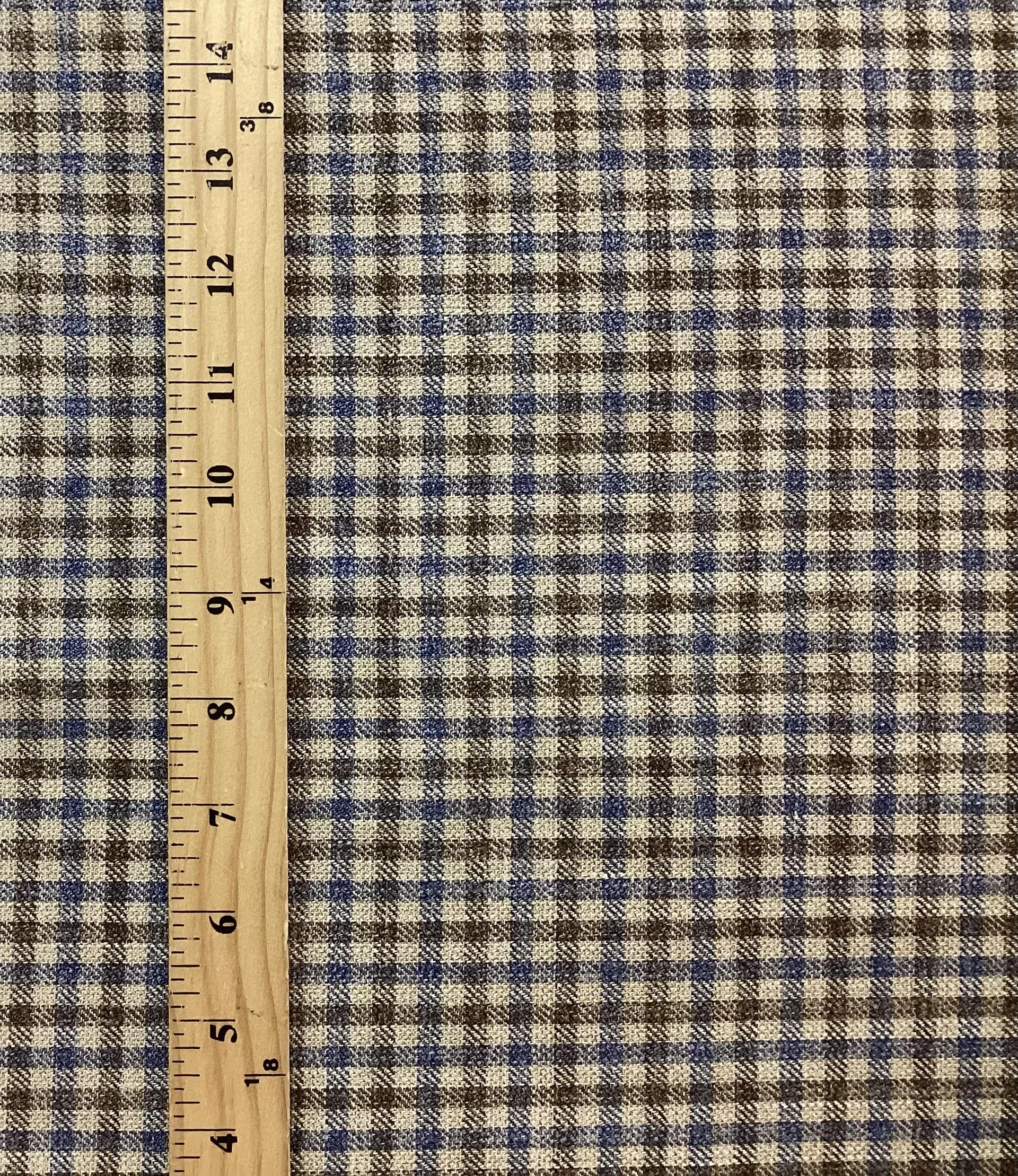 Made in Italy Wool/Silk/Linen Gingham Check