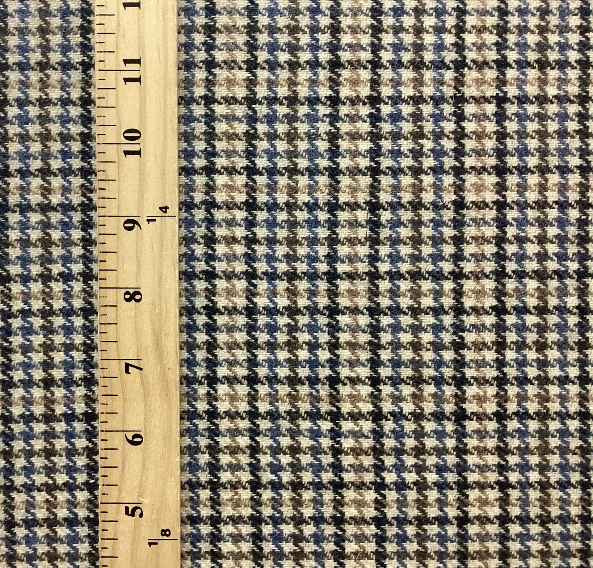 Made in Italy 90% Wool 10% Cashmere Houndstooth Plaid