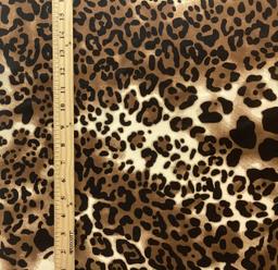 100% Silk Heavy Habutai In Leopard Printed 