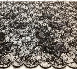 Beaded Chantilly Lace Boarder Pattern 