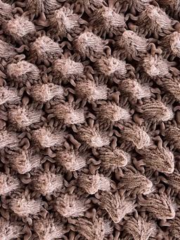 French Novelty Dimensional Cone-Shaped Velvet in Dusty Rose