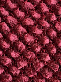 French Novelty Dimensional Cone Shaped Iridescent Velvet in Fuchsia Black