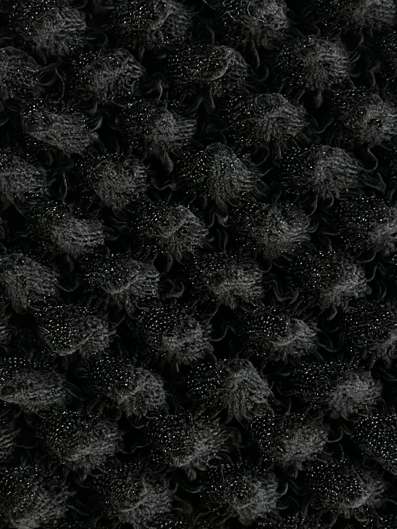 French Novelty Dimensional Cone-Shaped Velvet in Olive